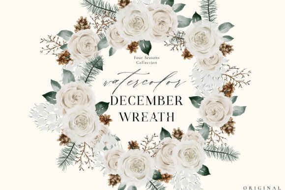 Download Watercolor Flower Wreath PNG December - Flower wreath png Collection