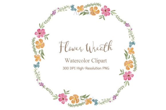 Download Spring Watercolor Flower Wreath PNG - Flower wreath png Collection