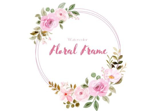 Download Watercolor Rose Flower Wreath Png - Flower wreath png Collection