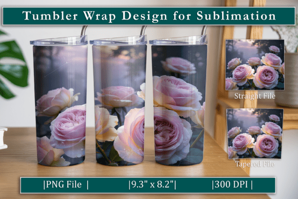 Download Elegant Rose Design Tumbler Wrap - Elegant rose design Collection
