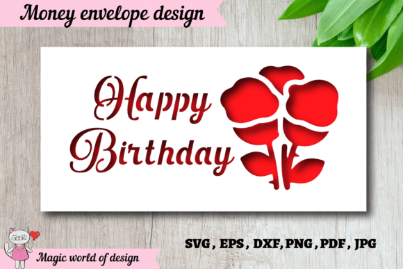 Download Elegant Rose Design Money Envelope Svg - Elegant rose design Collection