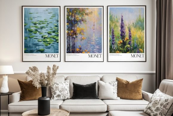 Download Art Poster Echoing Monet Style Painting - Painting Collection