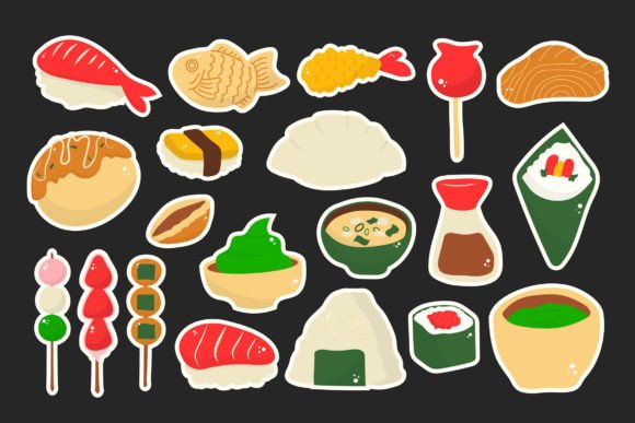 Download Japanese Food Illustration Set - Food illustration set Collection